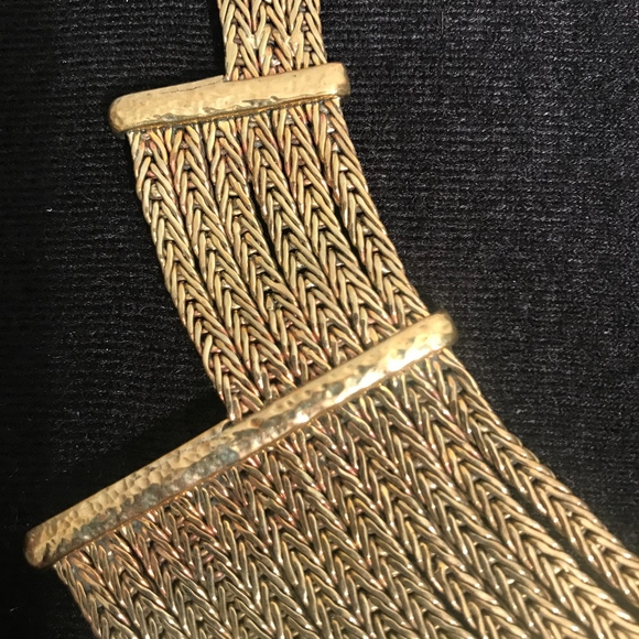 Multi strand brass necklace and bracelet set - Picture 3 of 6